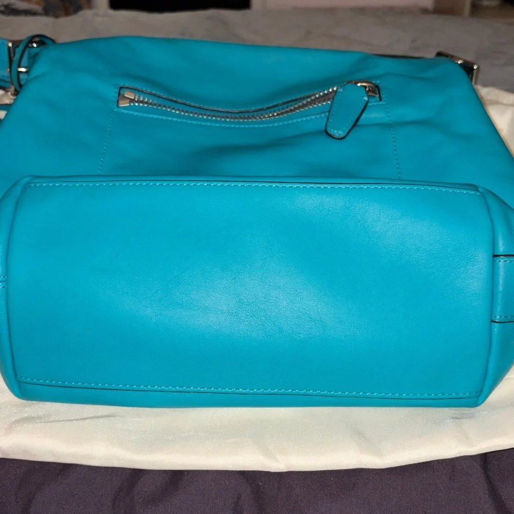 Coach Tourmaine/Robin’s Egg tote with tassels - Picture 11 of 12